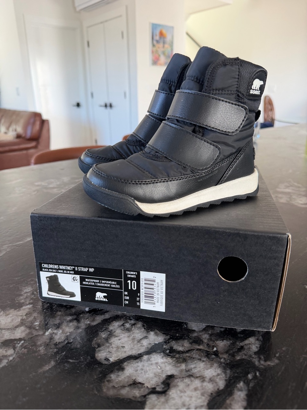 Sorel Kids Black Strap Winter Boots